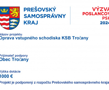 Aktuality / Oprava vstupného schodiska KSB Tročany - Projekt podporený z rozpočtu PSK - foto